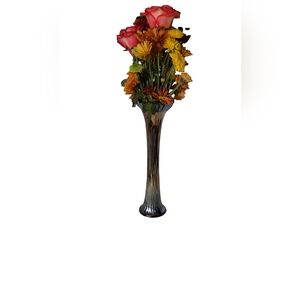 IMPERIAL GREEN ANTIQUE‎ RIPPLE CARNIVAL GLASS VASE